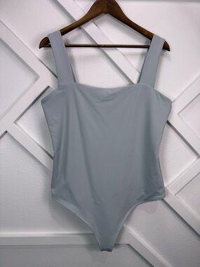 NWT Abercrombie & Fitch Soft A&F Collection Square Neck Bodysuit Sage Green XL